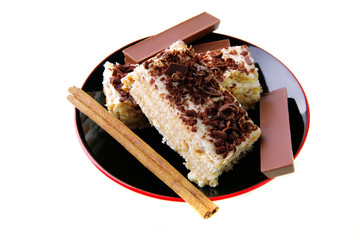 chocolate bars and cake