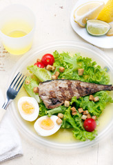 Summer salad with fish