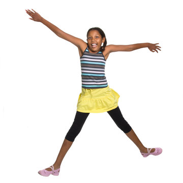 Young Girl Leaping