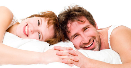 Obraz na płótnie Canvas Young laughing couple