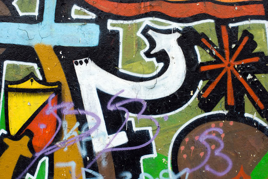 Abstract graffiti with arrow