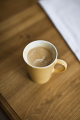 kaffeetasse von schräg oben