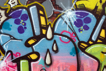 Graffiti with drops