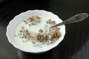 Buckwheat on the plate