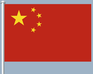 Flaggenserie-Ostasien-Volksrepublik-China