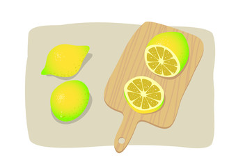 lemon on breadboard