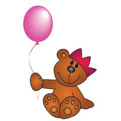 Cartoon teddy bear celebrating a special event