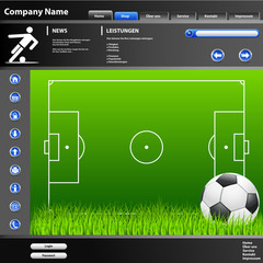 Naklejka premium Fussball Homepage