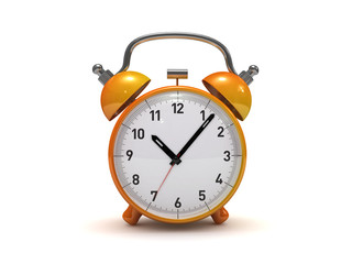 Alarm clock isolated 3d rendered