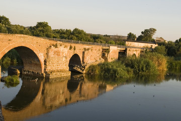 puente de piedra en talavera de la reina, toledo, españa