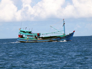 Fototapeta premium Fishing boat, island Phu Quoc, Vietnam 2