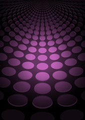 Pink doted vector techno floor illustration