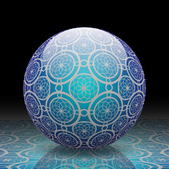 Blue decorative ball