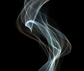 Obraz premium silky smoke shapes in dynamic motion