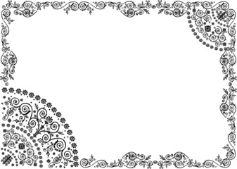pattern with black openwork frame