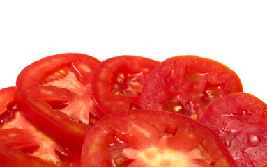 Slices of tomato.