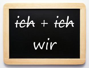 Obraz premium ich & ich / wir - Konzept Schild