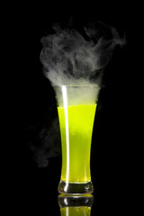 Yellow radioactive alcohol