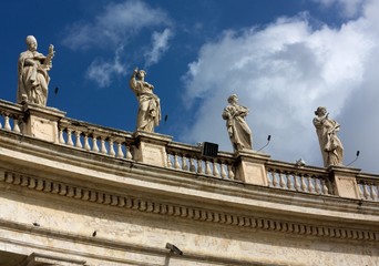 Colonnade in St.Peter's square, Rome, Italy