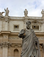 Sculpture of St. Peter in Vatican. Europe
