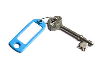 old key isolated on white