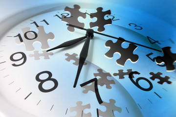 Clock and Jigsaw Puzzle