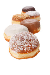 donuts on the white background