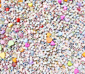 Cube pearls Alphabet letters for background