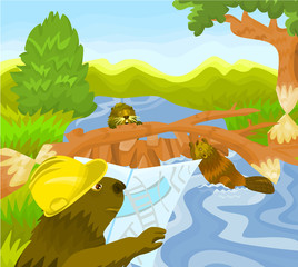 Summer story D - Beaver building