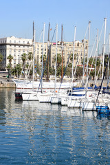 Harbor in Barcelona, Spain