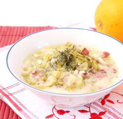 Kohlsuppe mit Speck
