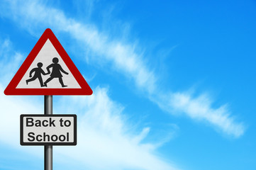 Photo realistic 'back to school' sign, with space for your text