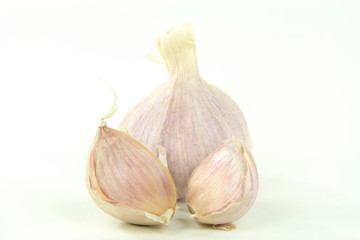 Argentinean Garlic Bulb and cloves.
