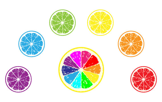 set lemon vector illustration