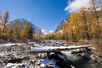 Bridge over aktru river