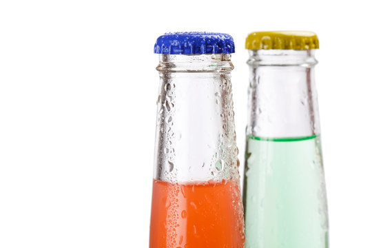 bottles with tasty drink