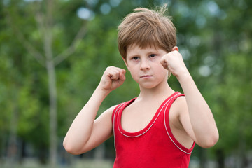 Trained young fighter