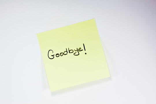 goodbye post it note