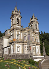 Fototapeta na wymiar Bom Jesus do Monte Church in Braga, Portugal