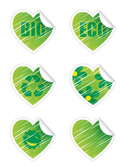 Obraz premium Heart stickers - Nature