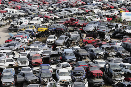 Pile of used cars