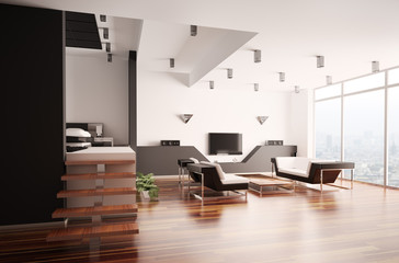 Modern apartment innenaufnahme 3d