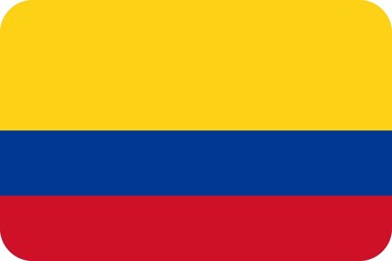 Drapeau de la Colombie aux coins arrondis