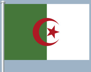 Flaggenserie-Nordafrika-Algerien