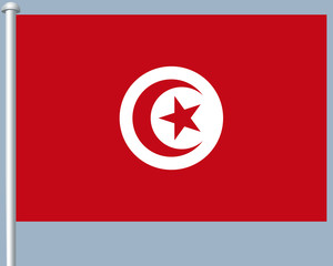 Flaggenserie-Nordafrika-Tunesien