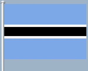 Flaggenserie-Suedafrika-Botswana