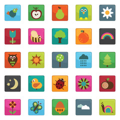 Fototapeta premium nature icons