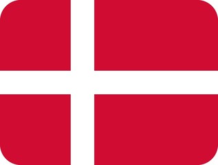Drapeau du Danemark aux coins arrondis