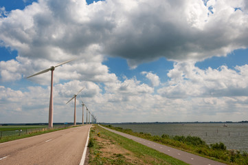 Fototapeta na wymiar Dutch landscape in the polder