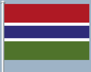 Flaggenserie-Westafrika-Gambia